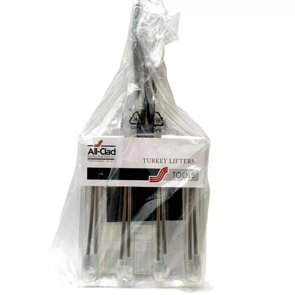 ALL-CLAD Set Of 2 Stainless Steel Turkey Lifters Forks‎ Ergonomic Grip
